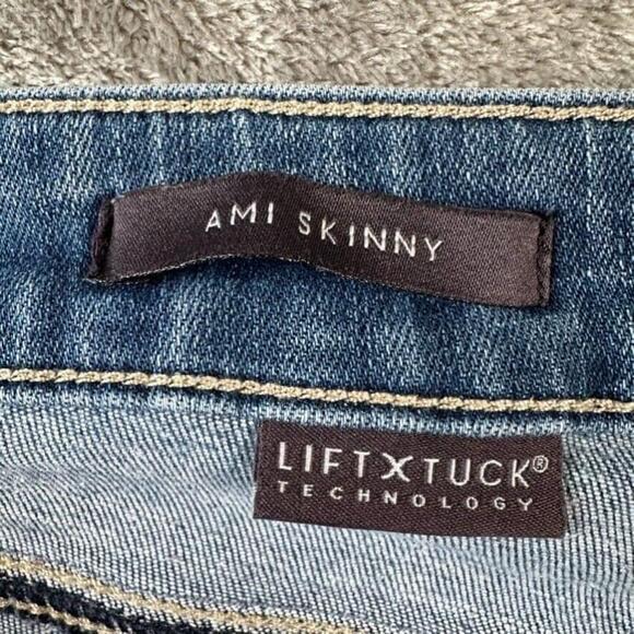 NYDJ Jeans Womens 12 LiftxTuck Technology Button Fly Ami Skinny Distressed Denim - Picture 6 of 13